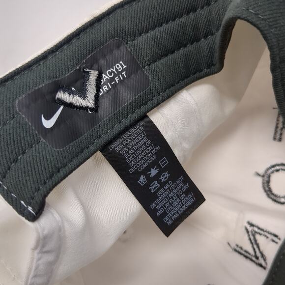 Tonal Strapback Hat White One Size Embroidered Nike Swoosh Dri-Fit - Picture 9 of 10